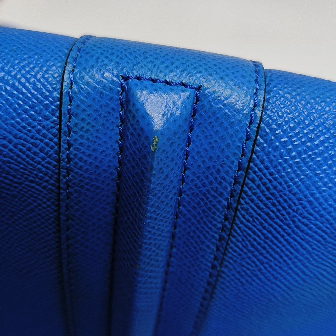 Calfskin Shoulder Bag Blue