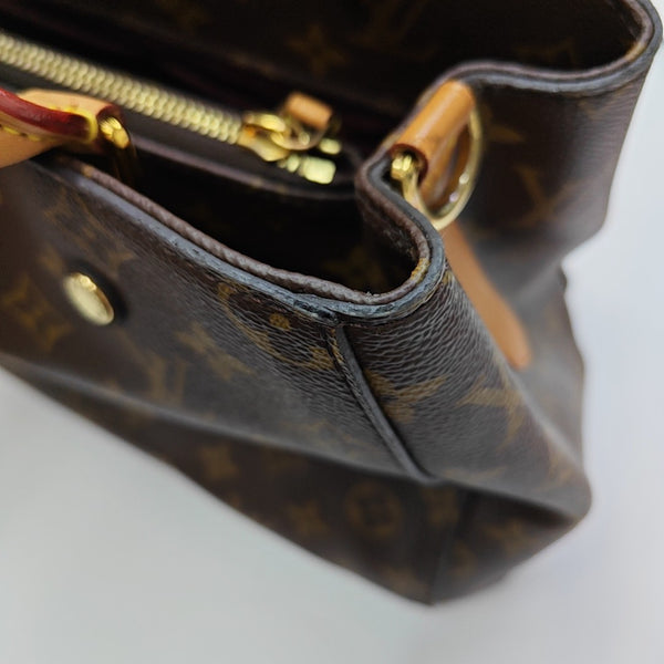 MONTAIGNE Monogram Coated Canvas Brown