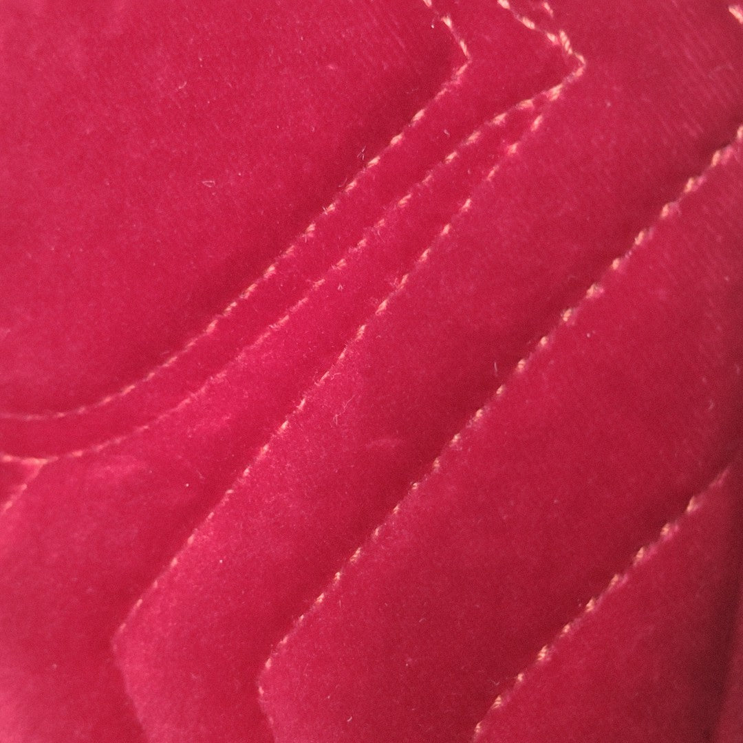 GG Marmont Medium Quilted Velvet Red