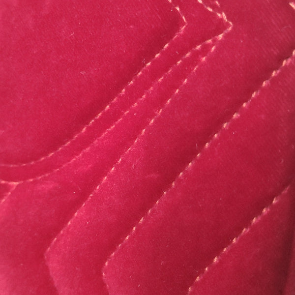 GG Marmont Medium Quilted Velvet Red