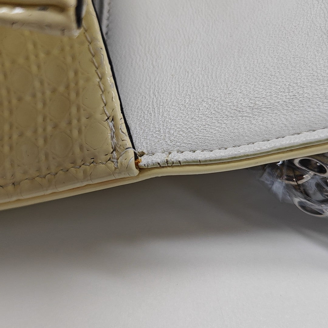 Diorama Small Cannage Calfskin Yellow