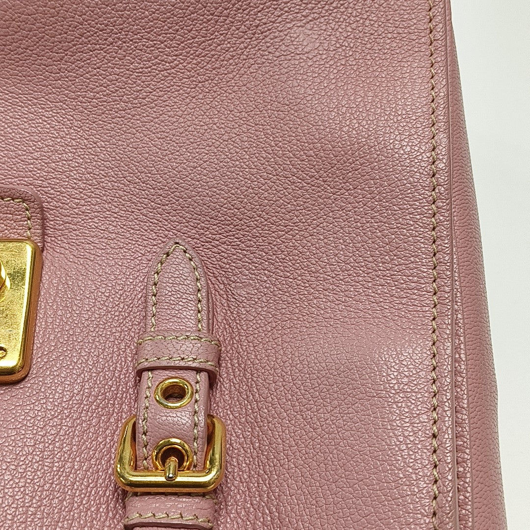 Calfskin Tote Bag Pink