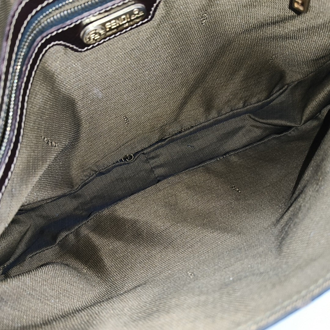 Bolso Bandolera de Lona Marrón