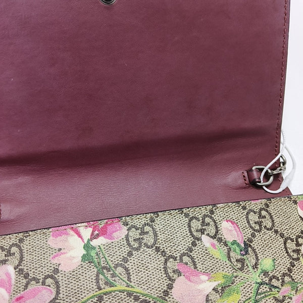 GG Blooms Monogram Coated Canvas Beige