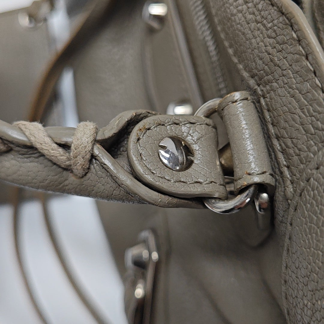 Classic Metallic Edge City Mini Lambskin Gray