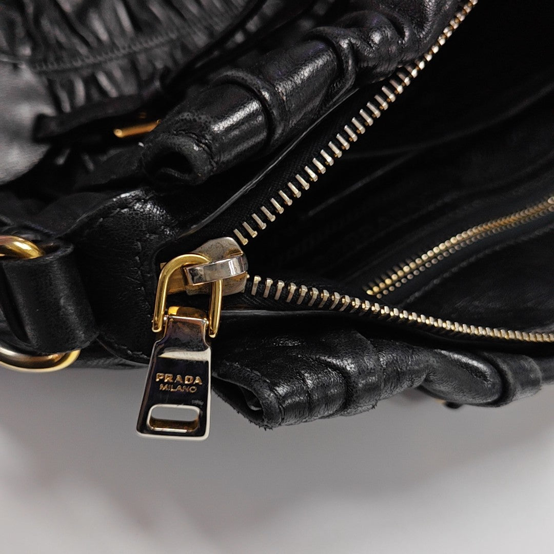 Quilted Lambskin Tote Bag Black