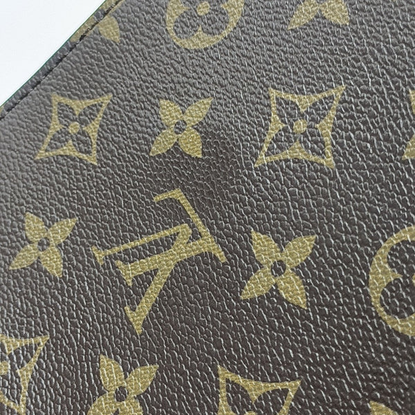 CLUNY MM Monogram Coated Canvas Brown