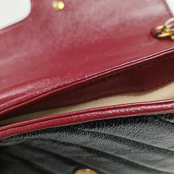 GG Marmont Super Mini Quilted Calfskin Black