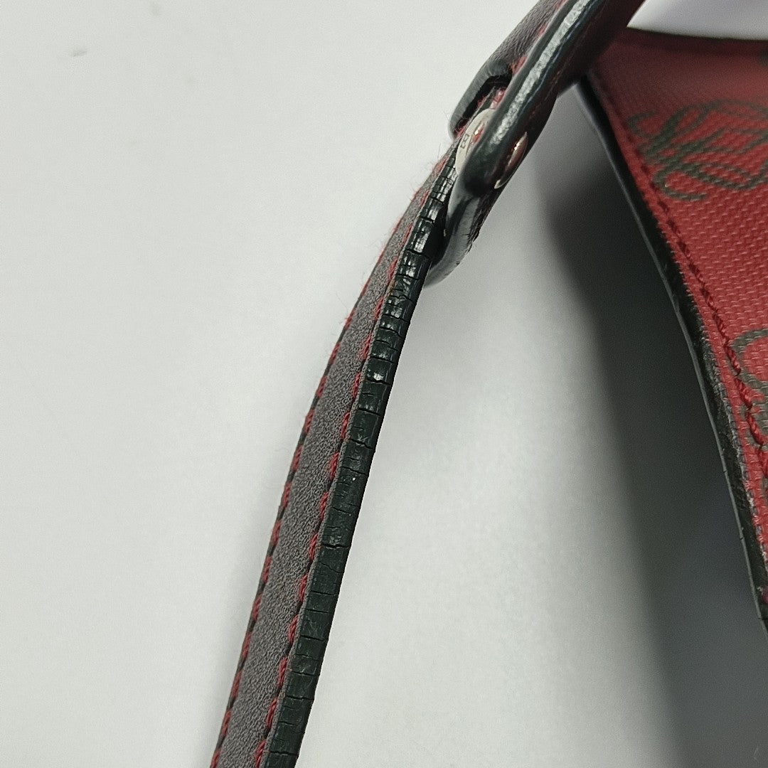 Monogram Coated Canvas Shoulder Bag Red