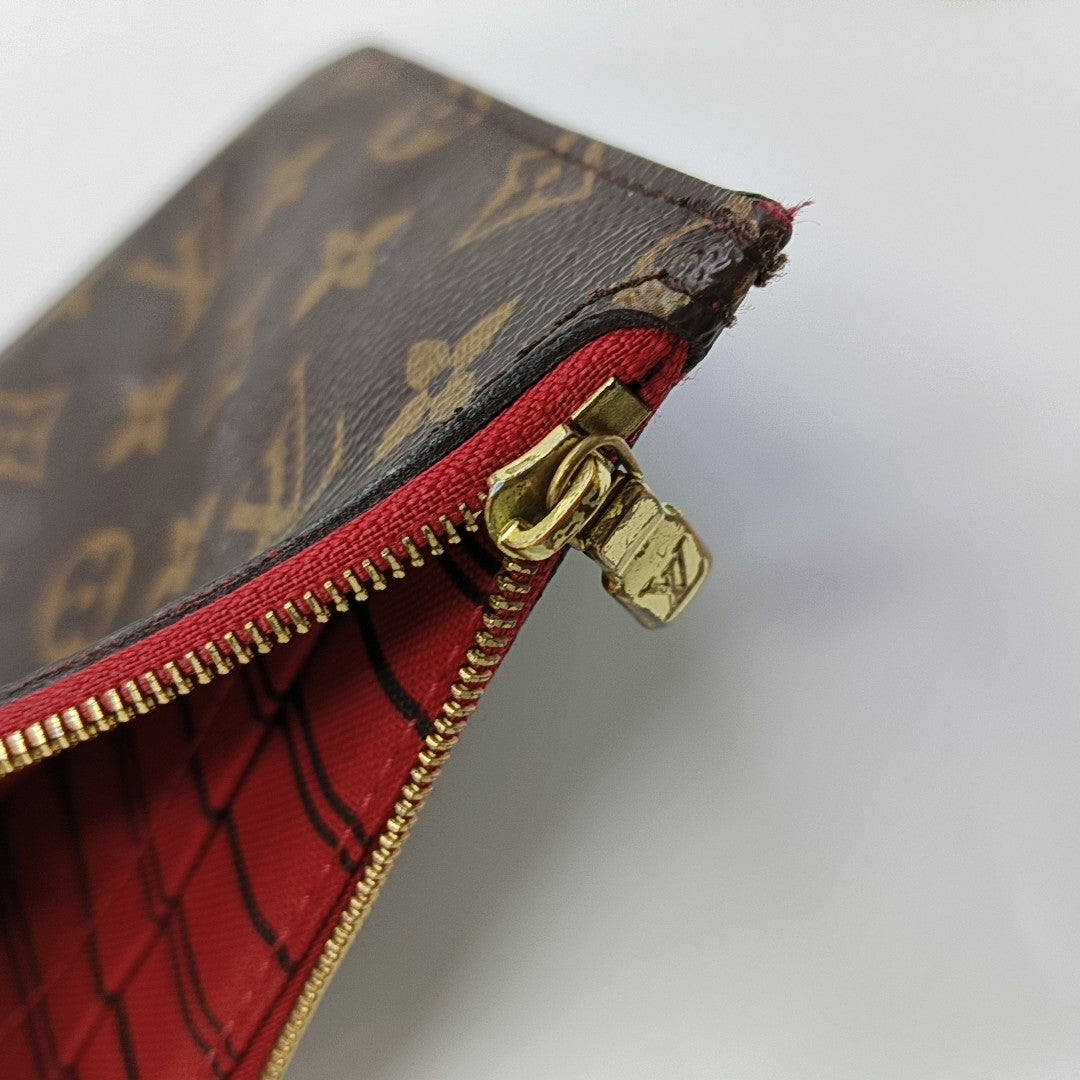 NEVERFULL MM Monogram Coated Canvas Brown