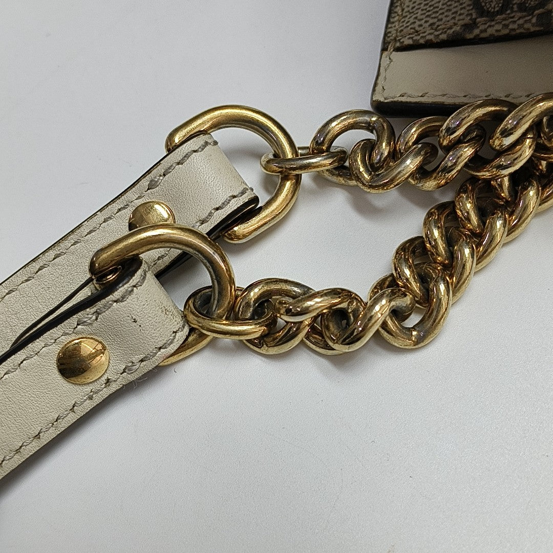 Padlock Small Monogram Coated Canvas Beige