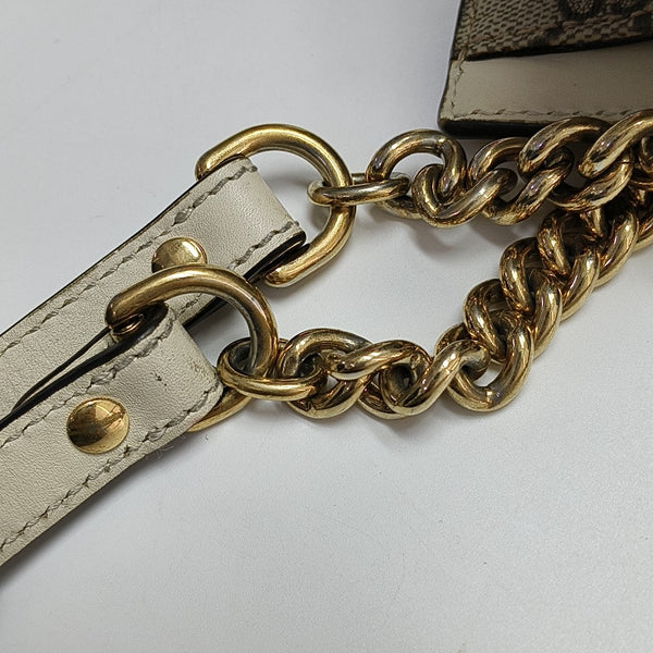 Padlock Small Monogram Coated Canvas Beige
