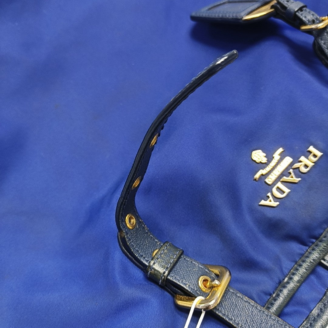 Nylon Tote Bag Blue