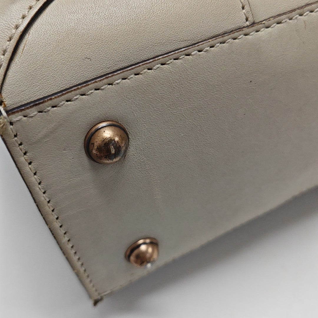 Monogram Calfskin Tote Bag Beige