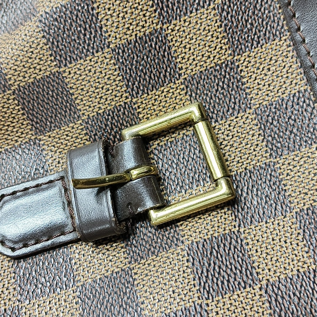 SOHO Damier Ebene Coated Canvas Brown