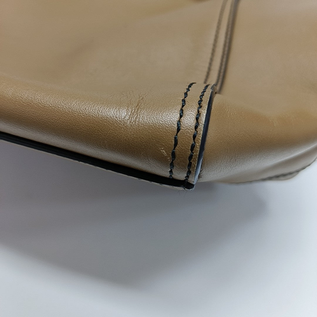 Calfskin Shoulder Bag Brown