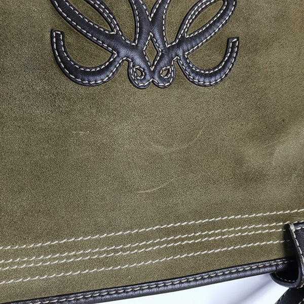Suede Shoulder Bag Green