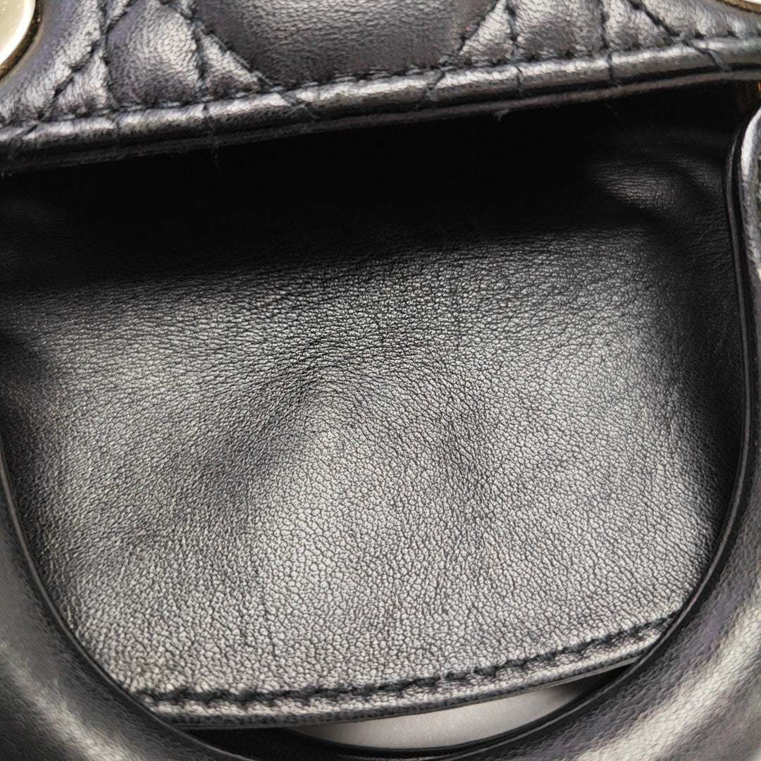 Lady Dior Mini Cannage Piel de cordero Negro