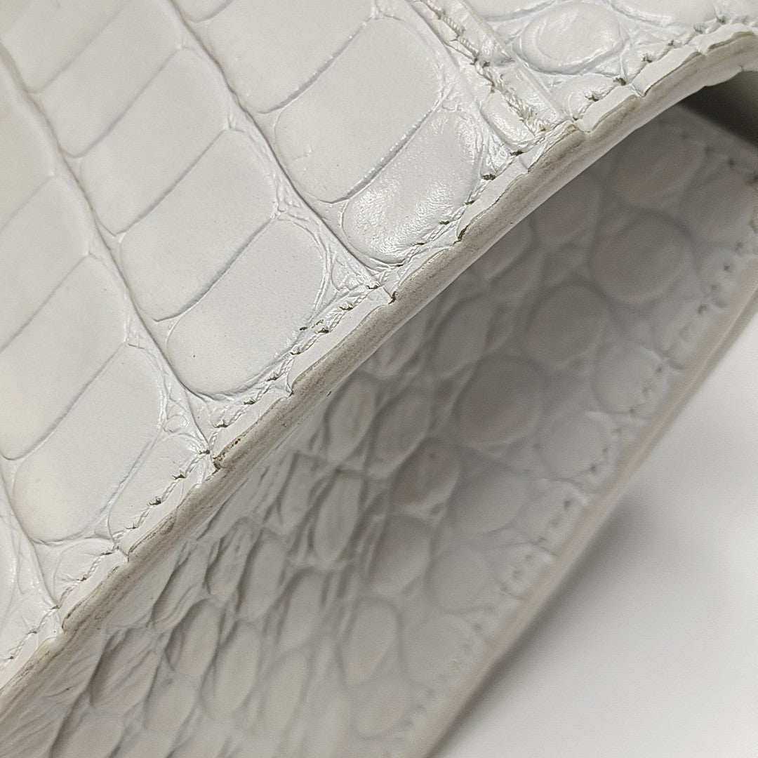 Hourglass Small Calfskin White