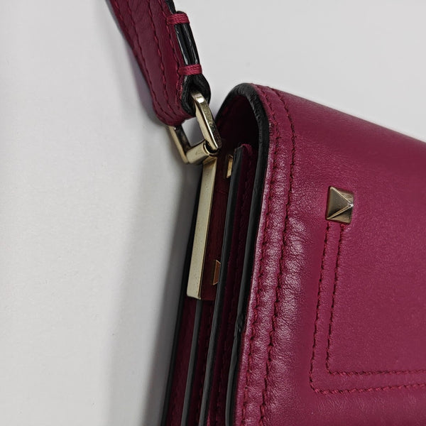 Calfskin Shoulder Bag Purple