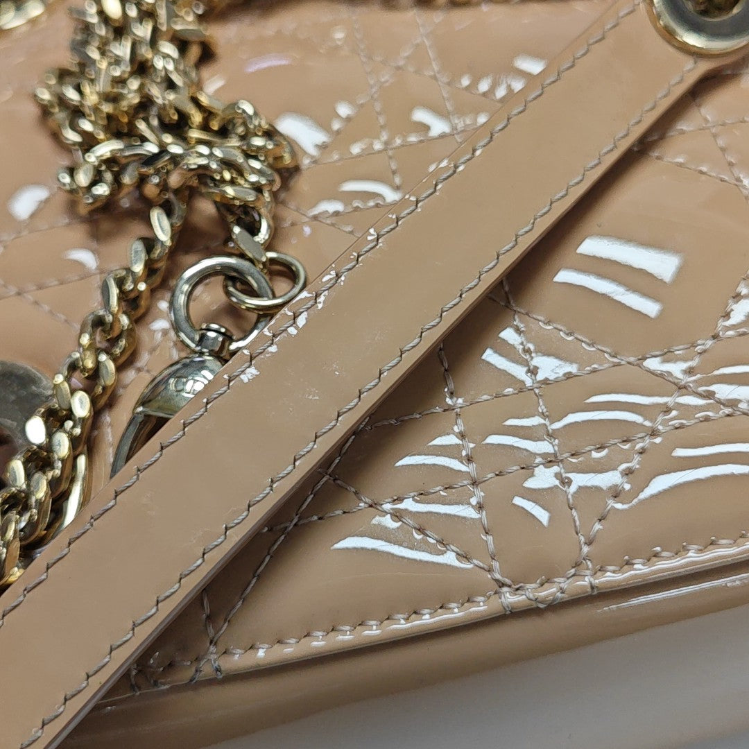 Lady Dior Mini Cannage Patent Leather Pink