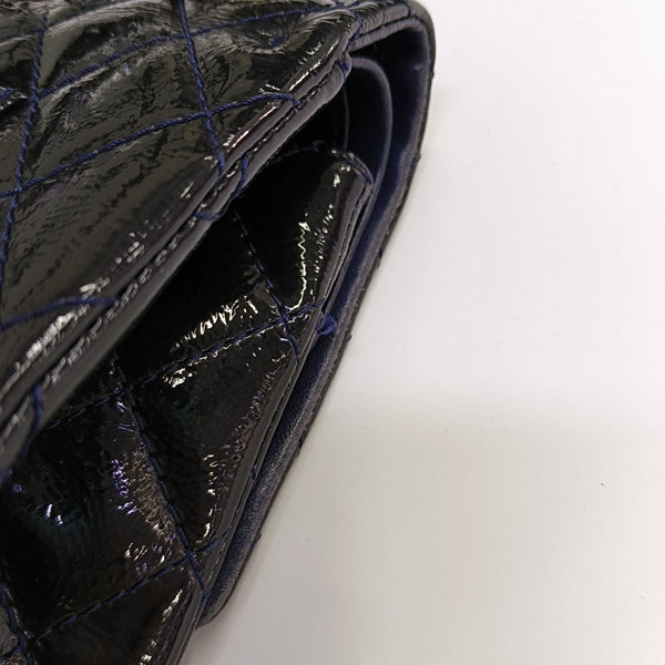 2.55 227 (jumbo) Quilted Patent Leather Blue