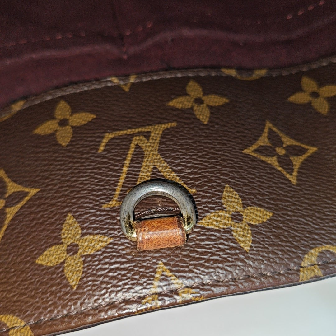 MONTAIGNE MM Monogram Coated Canvas Brown