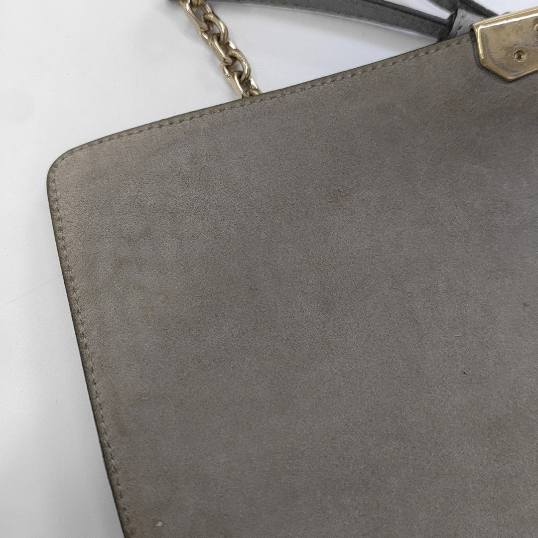 Calfskin Shoulder Bag Gray