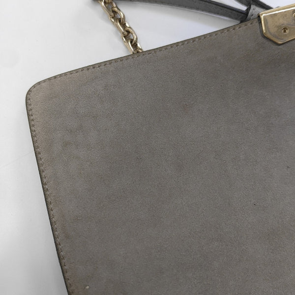 Calfskin Shoulder Bag Gray
