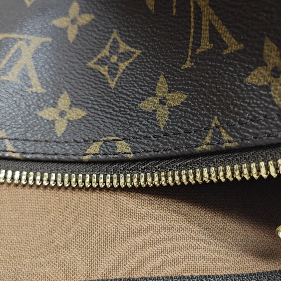 KEEPALL 50 Monogram Coated Canvas Brown