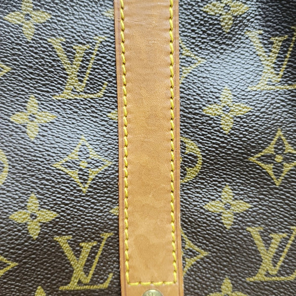 KEEPALL 50 Monogram Coated Canvas Brown