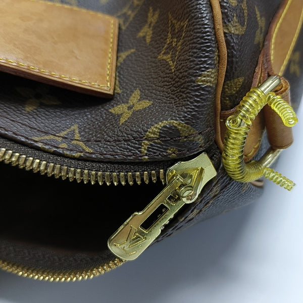 KEEPALL 50 Monogram Coated Canvas Brown