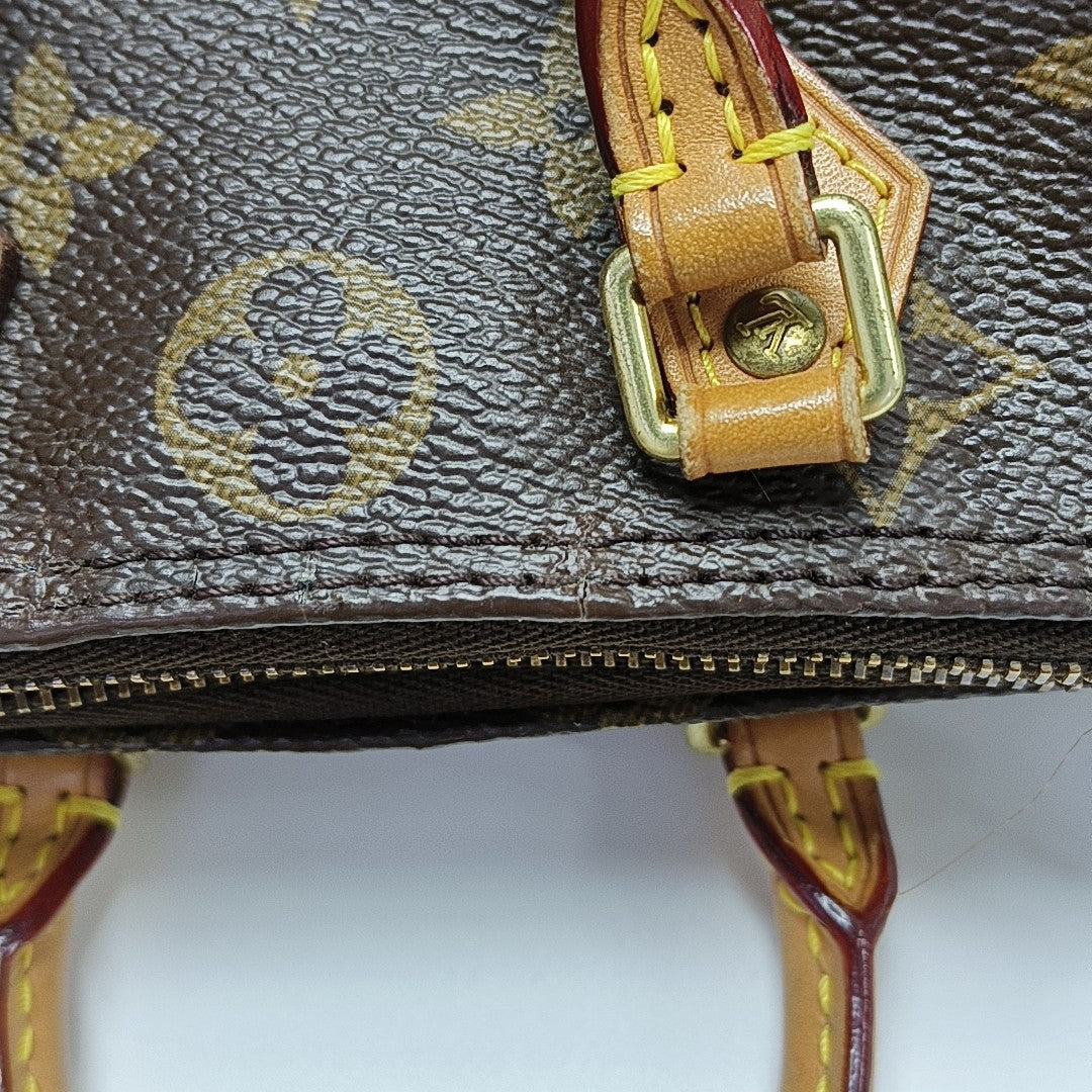 SPEEDY Nano Monogram lona revestida marrón