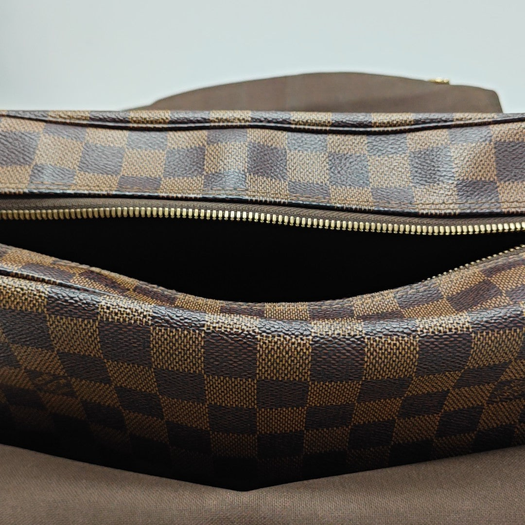 NAVIGLIO MM Damier Ebene Coated Canvas Brown