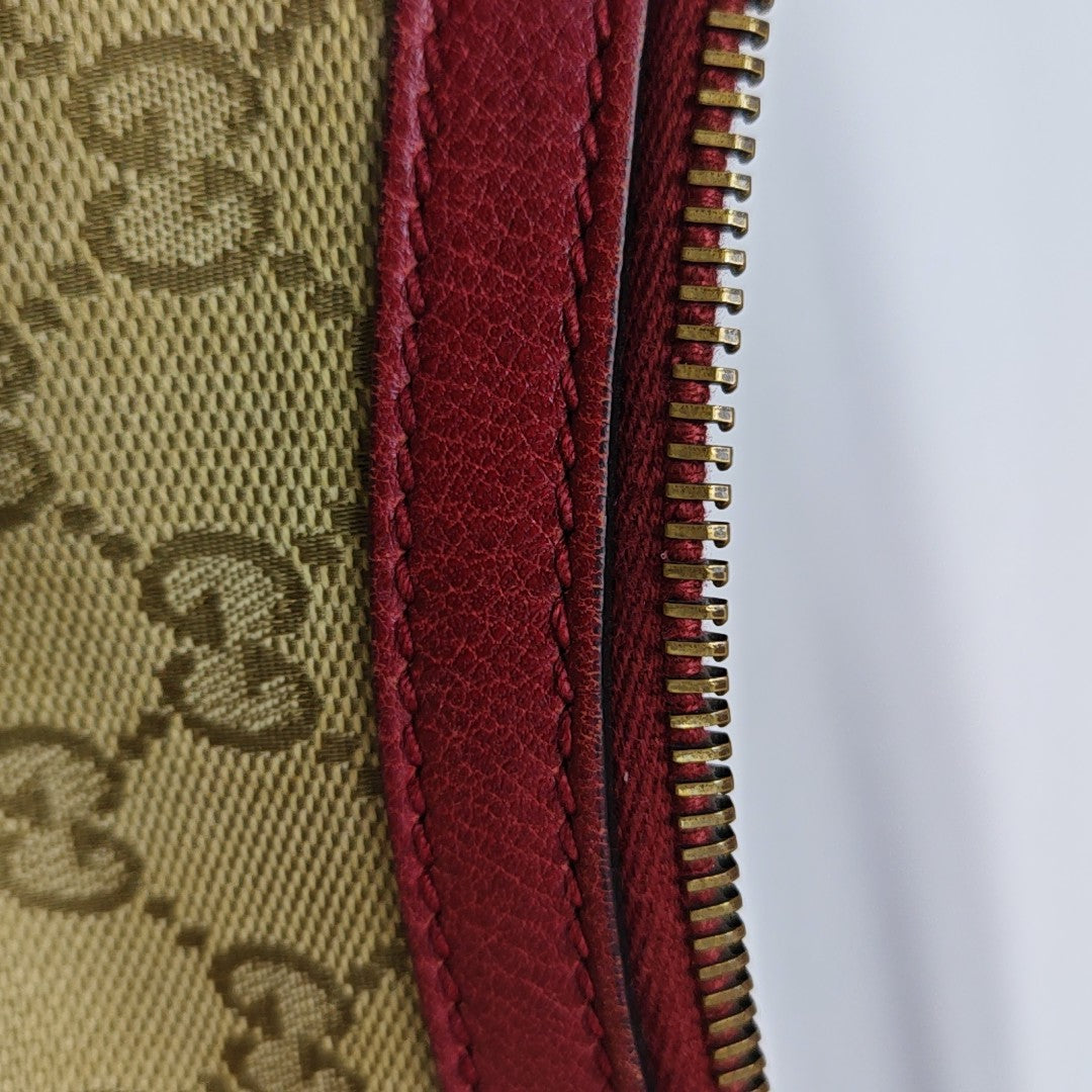 Monogram Canvas Shoulder Bag Beige