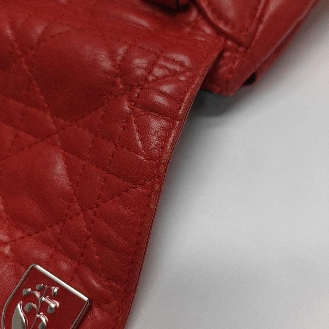 Stardust Cannage Calfskin Red