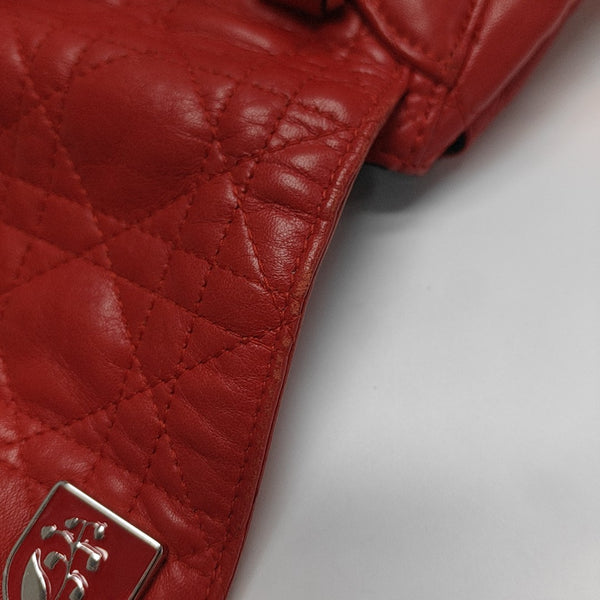 Stardust Cannage Calfskin Red