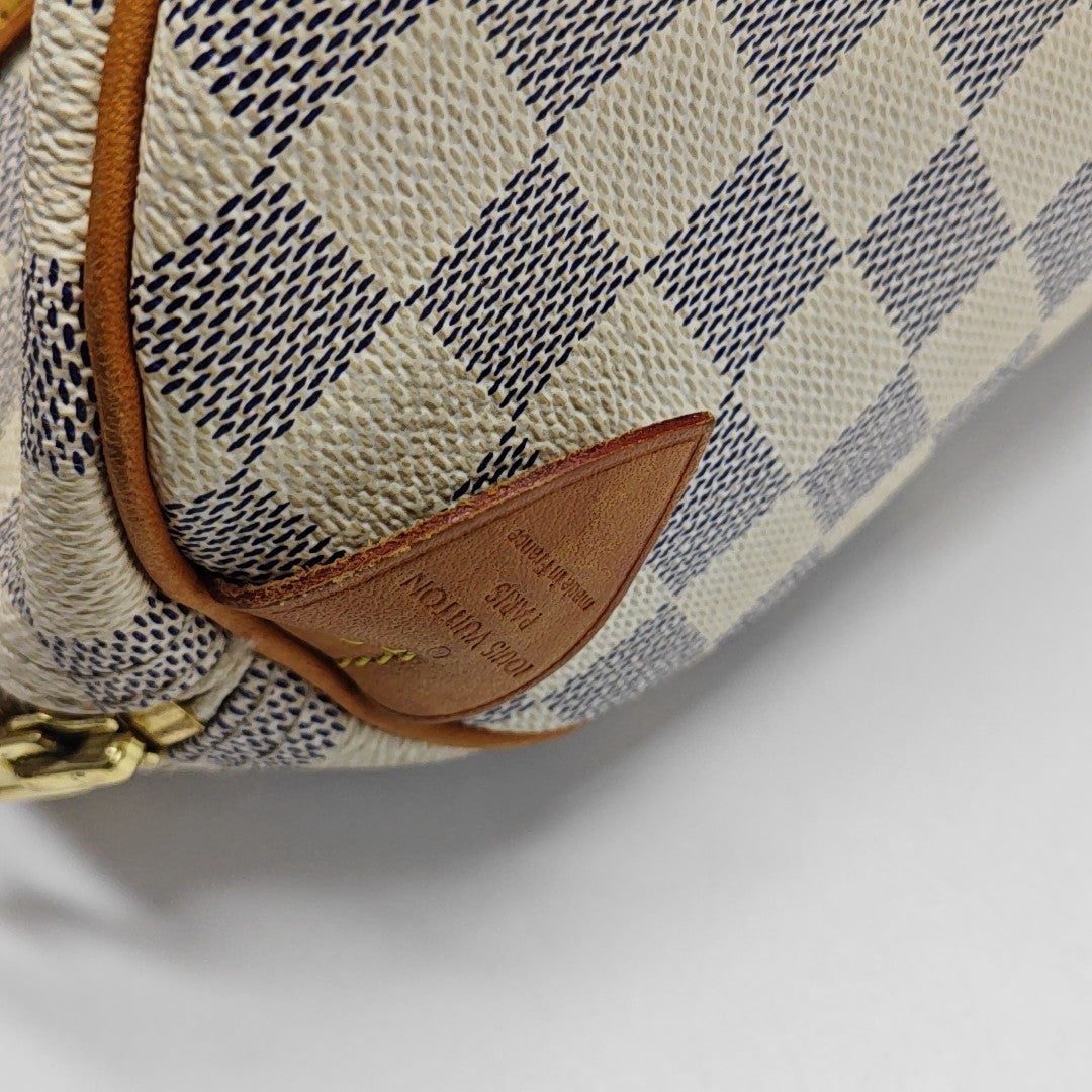 SPEEDY 30 Damier Azur Coated Canvas White