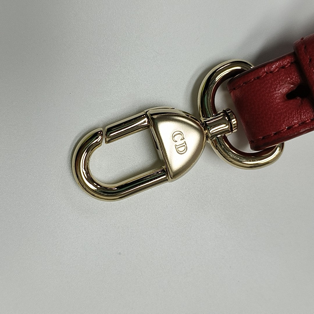 Lady Dior Small Cannage Lambskin Red