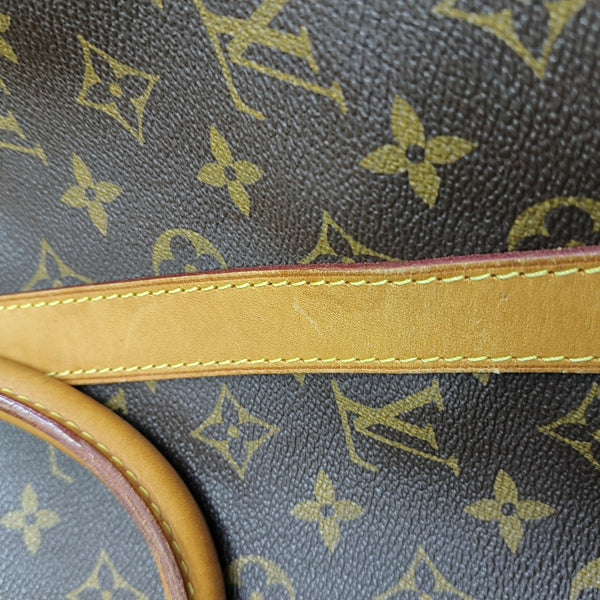 KEEPALL 50 Monogram Coated Canvas Brown