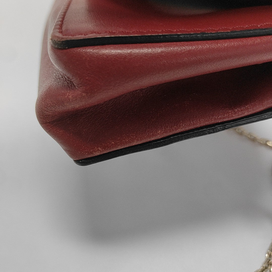 Rockstud Calfskin Red