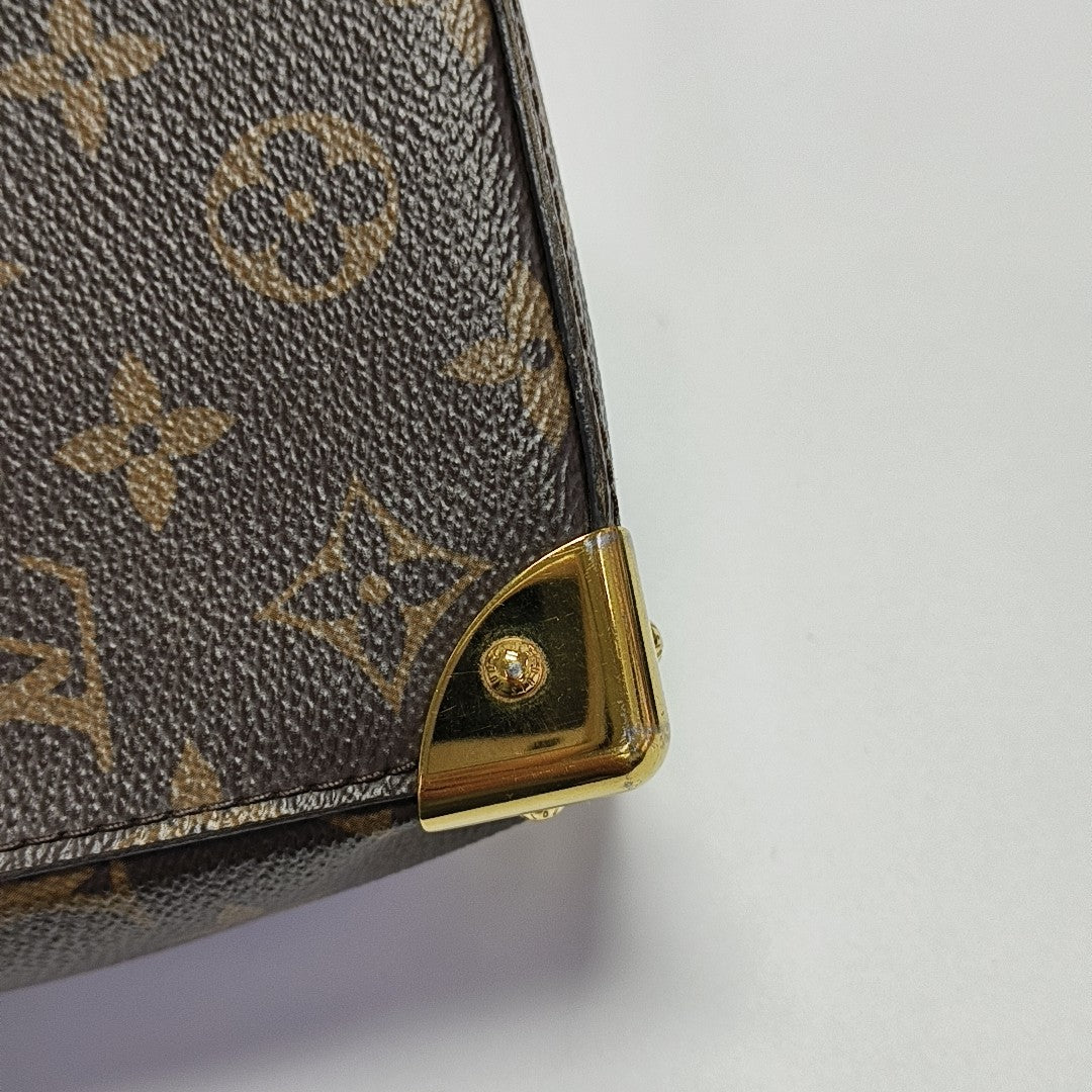 CAMERA BOX Monogram Coated Canvas Brown