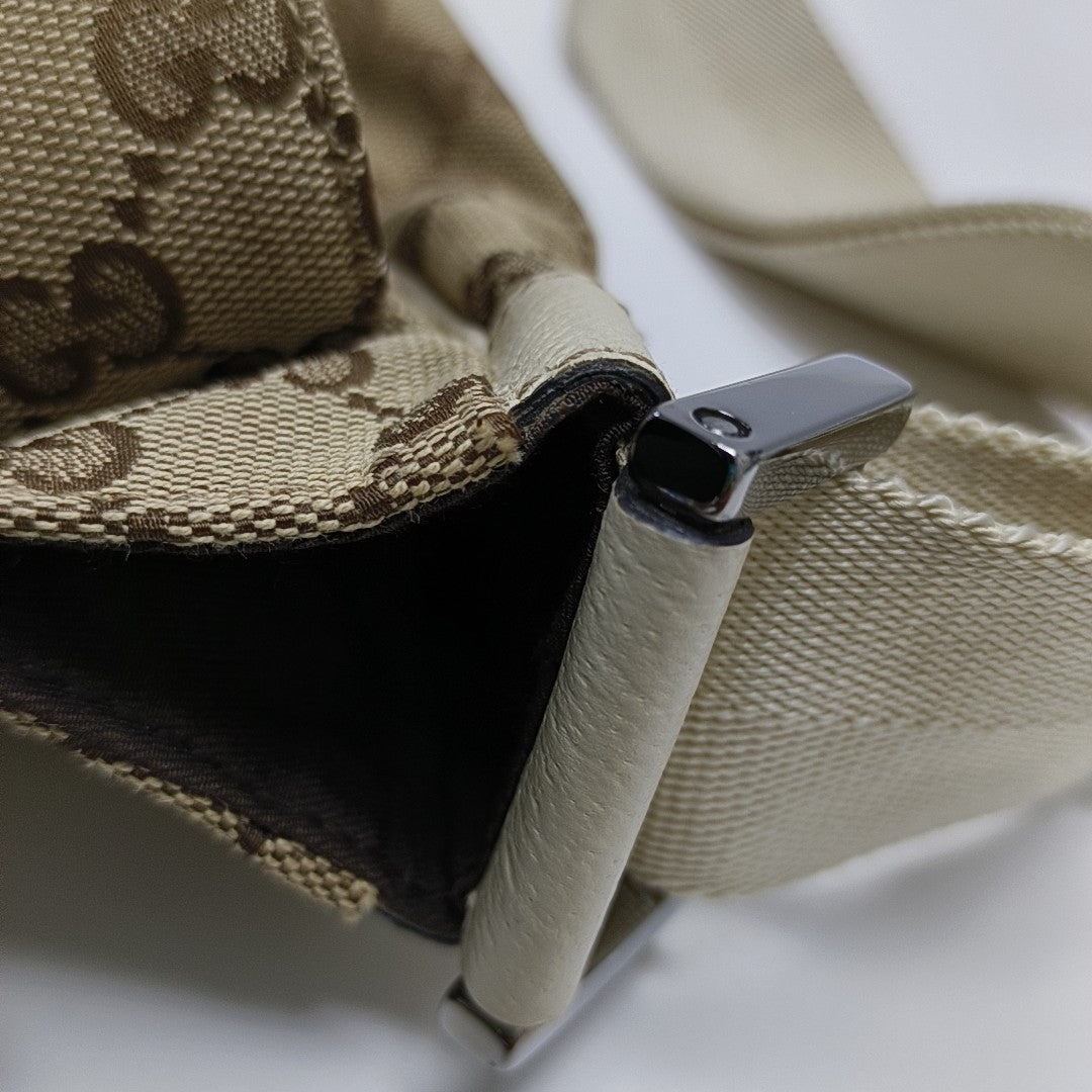 Monogram Canvas Crossbody Bag Beige