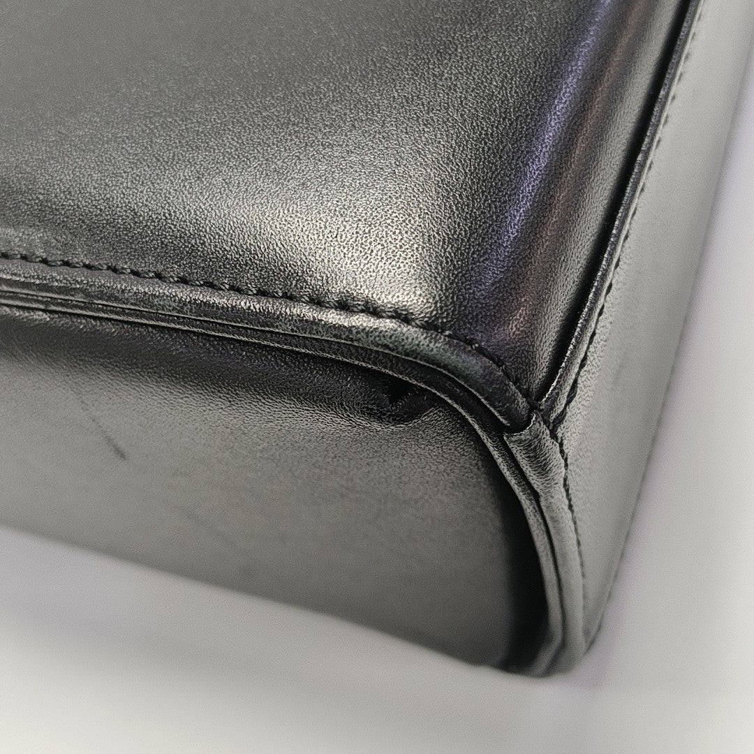 Calfskin Shoulder Bag Black
