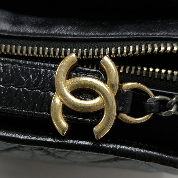 GABRIELLE Small Quilted Vintage Calf Black