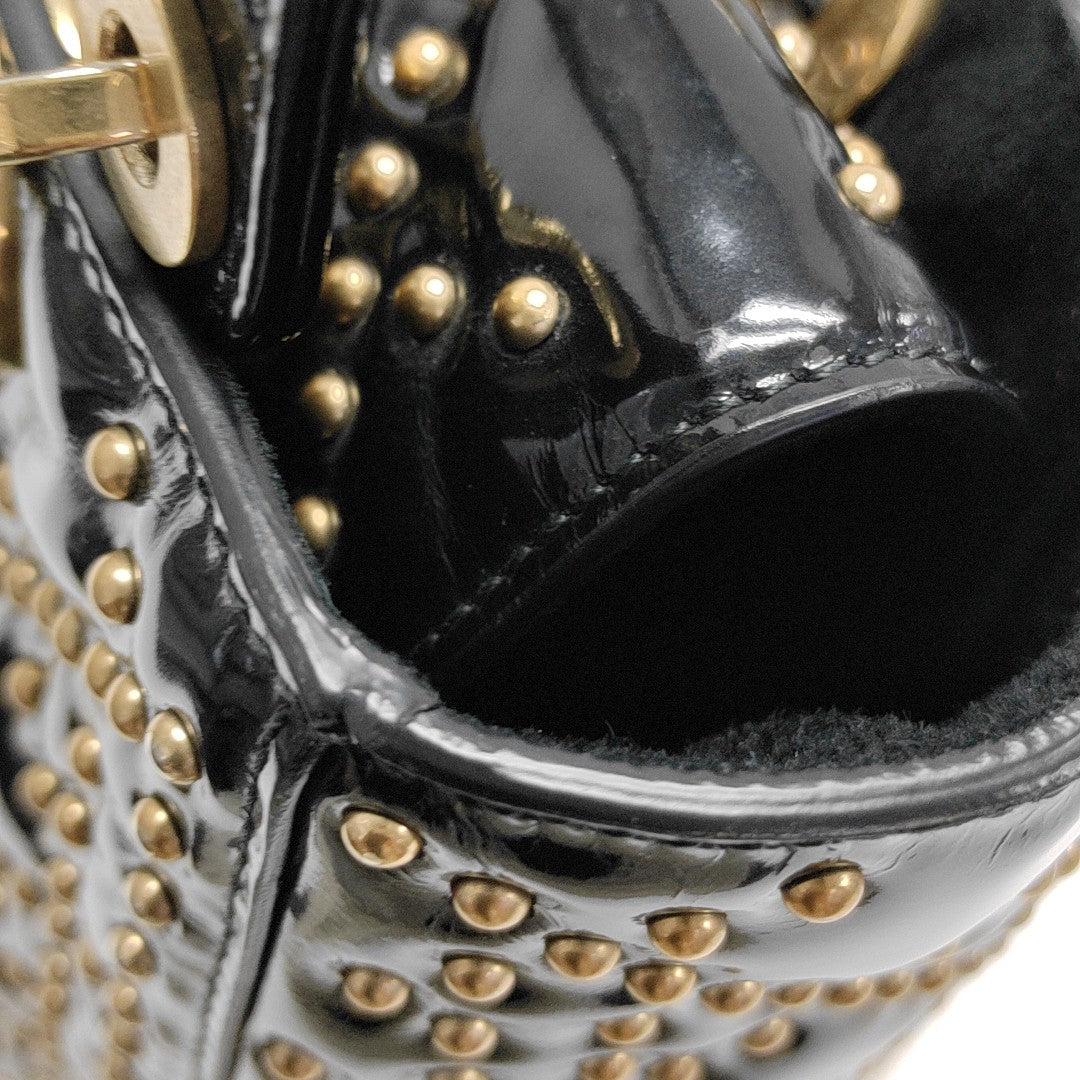 Lady Dior Medium Quilted Patent Leather Black