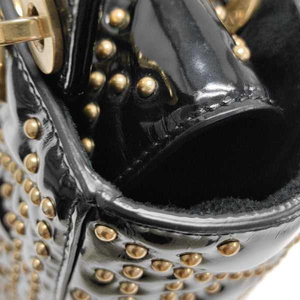 Lady Dior Medium Quilted Patent Leather Black
