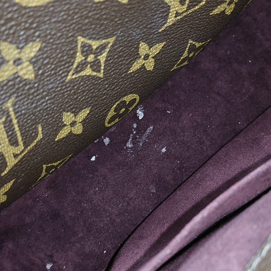 MONTAIGNE MM Monogram Coated Canvas Brown