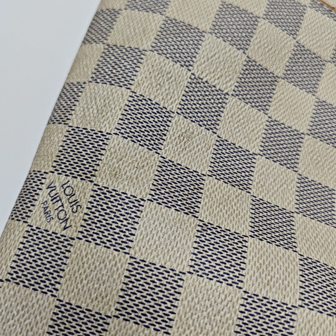 GALLIERA PM Damier Azur Coated Canvas White