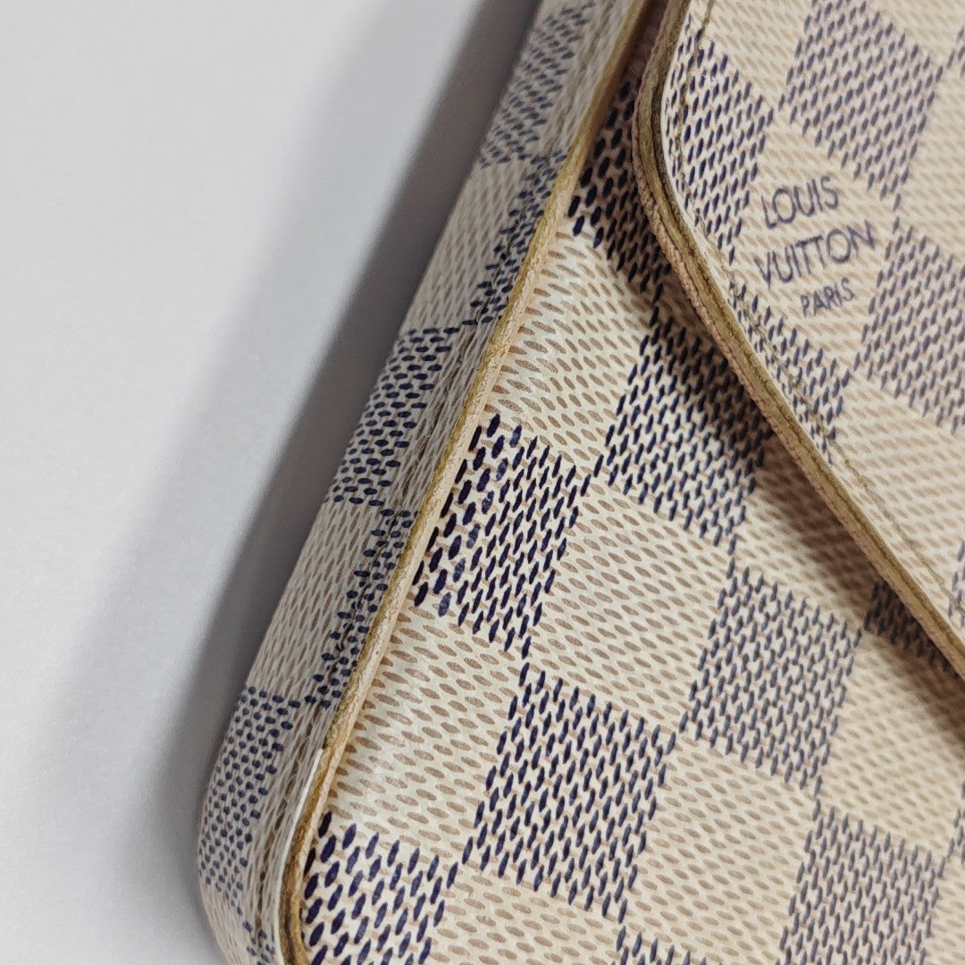 FÉLICIE Damier Azur Coated Canvas White